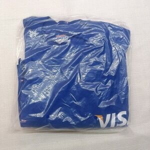 Visa Logo Blue Hanes Beefy-T Size XL (46/48)‎ T-shirt New In Plastic